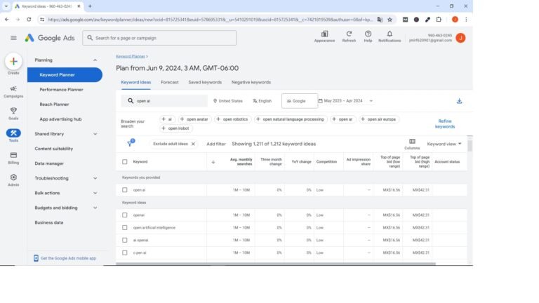 google keyword planner